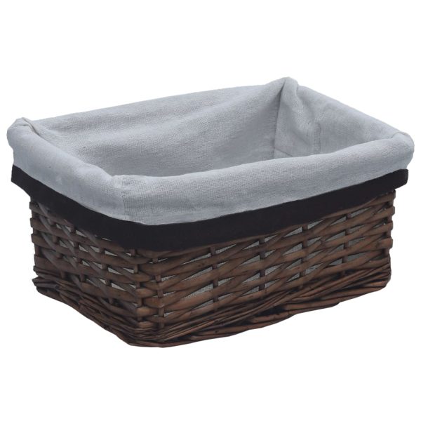 6 pcs conjunto de cestos de encastrar salgueiro castanho - Image 5