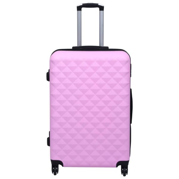Conjunto de malas de viagem estojo rígido 2 pcs ABS rosa - Image 2