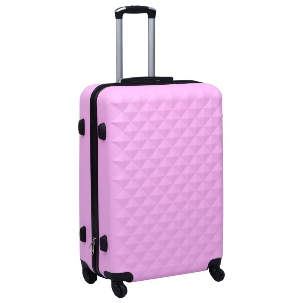 Conjunto de malas de viagem estojo rígido 2 pcs ABS rosa - Image 3