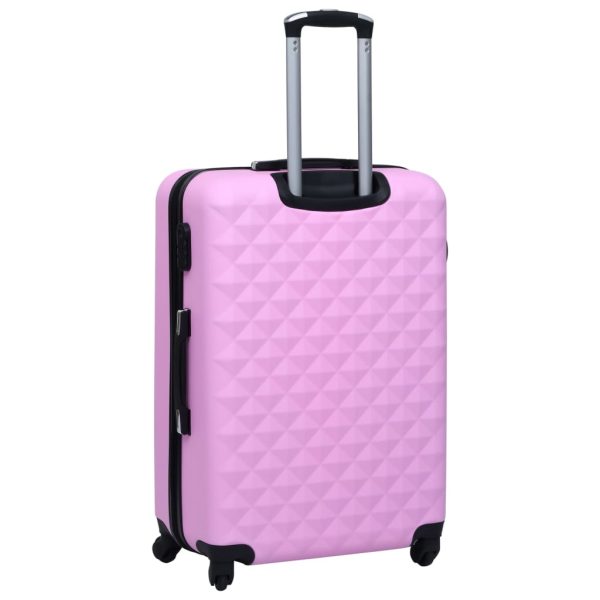 Conjunto de malas de viagem estojo rígido 2 pcs ABS rosa - Image 5