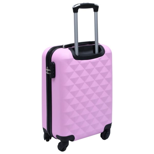 Conjunto de malas de viagem estojo rígido 2 pcs ABS rosa - Image 9