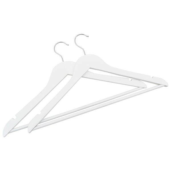 50 pcs conjunto de cabides antiderrapantes madeira branco - Image 4