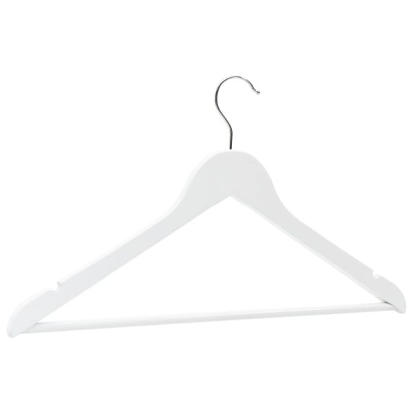 50 pcs conjunto de cabides antiderrapantes madeira branco - Image 5