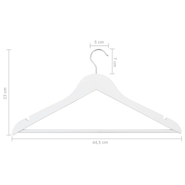100 pcs conjunto de cabides antiderrapantes madeira branco - Image 7