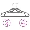 50 pcs conjunto de cabides antiderrapantes veludo cinzento - Image 3