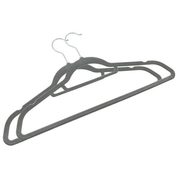50 pcs conjunto de cabides antiderrapantes veludo cinzento - Image 4