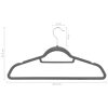 50 pcs conjunto de cabides antiderrapantes veludo cinzento - Image 7