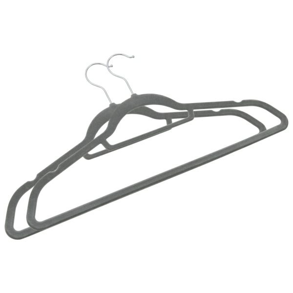 100 pcs conjunto de cabides antiderrapantes veludo cinzento - Image 4