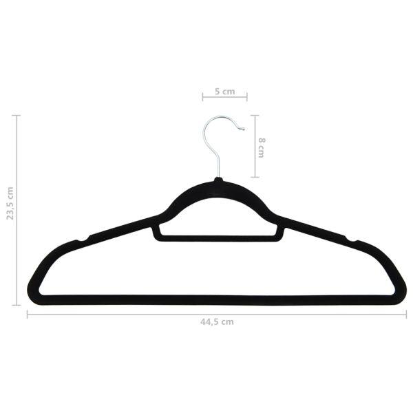 50 pcs conjunto de cabides antiderrapantes veludo preto - Image 7