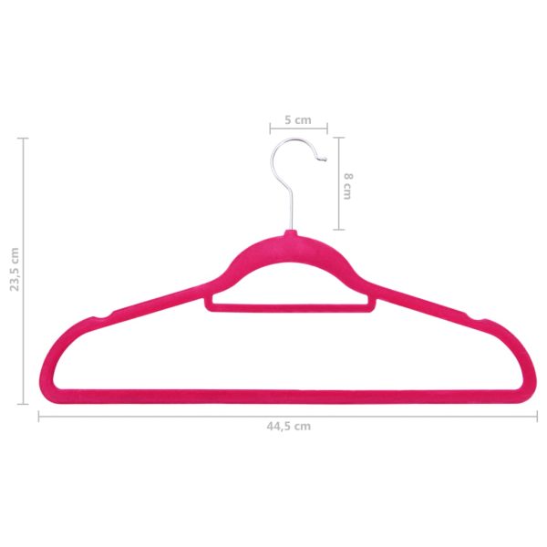 50 pcs conjunto de cabides antiderrapantes veludo rosa - Image 7