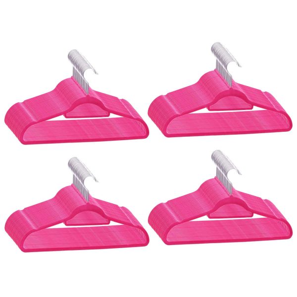 100 pcs conjunto de cabides antiderrapantes veludo rosa - Image 2