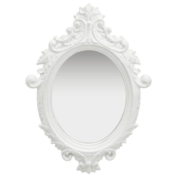Espelho de parede estilo castelo 56x76 cm branco