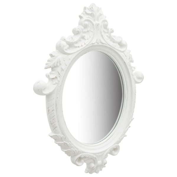 Espelho de parede estilo castelo 56x76 cm branco - Image 2