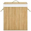Cesto para roupa suja c/ 2 secções 100 L bambu - Image 4