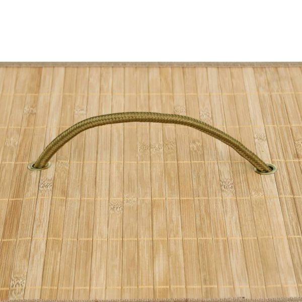Cesto para roupa suja c/ 2 secções 100 L bambu - Image 6