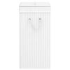 Cesto para roupa suja c/ 2 secções 72 L bambu branco - Image 5