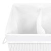Cesto para roupa suja c/ 2 secções 72 L bambu branco - Image 7