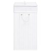 Cesto para roupa suja c/ 2 secções 100 L bambu branco - Image 5