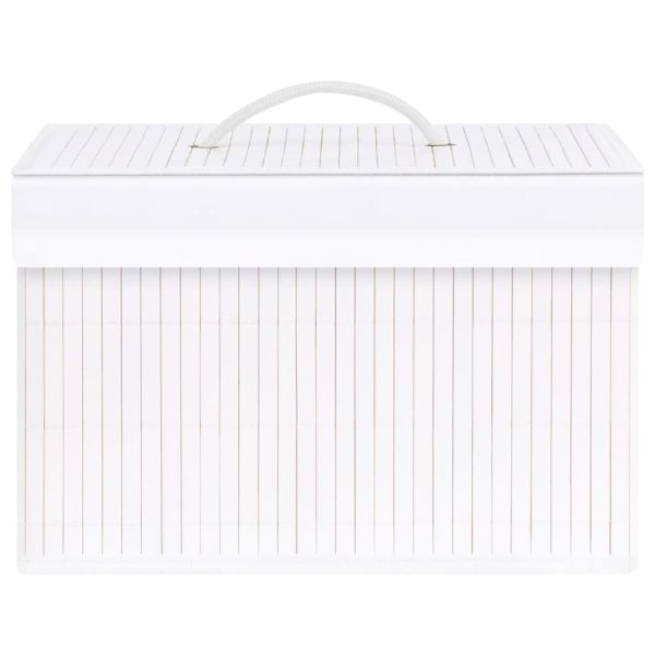 Caixas de arrumação 4 pcs bambu branco - Image 4