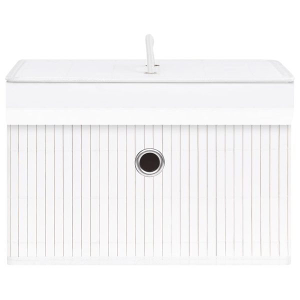 Caixas de arrumação 4 pcs bambu branco - Image 6