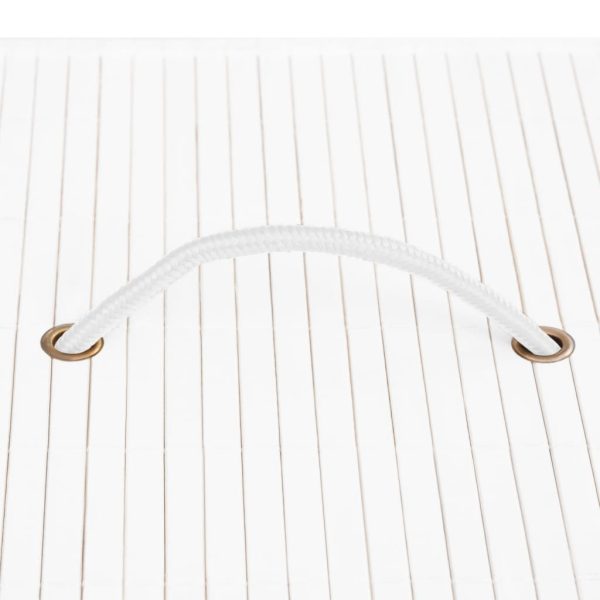 Caixas de arrumação 4 pcs bambu branco - Image 7