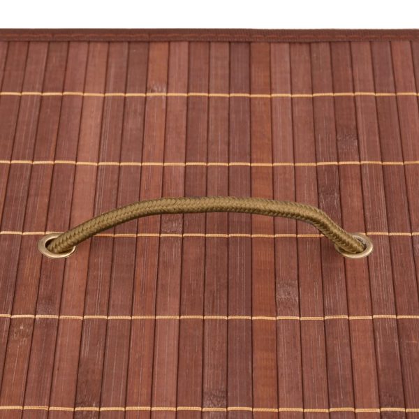 Caixas de arrumação 4 pcs bambu castanho - Image 8