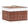 Caixas de arrumação 4 pcs bambu castanho - Image 10