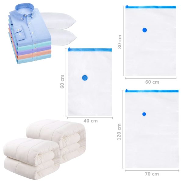 Sacos para arrumação de roupas a vácuo 2 tamanhos 10 pcs - Image 7