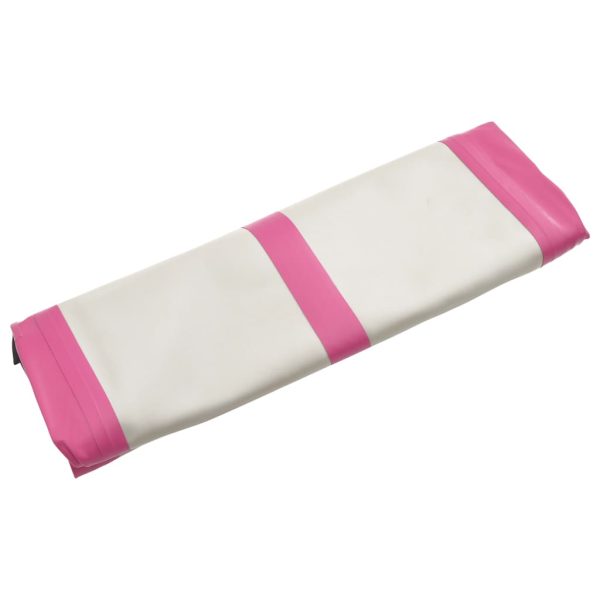 Colchão de ginástica insuflável c/ bomba 600x100x15 cm PVC rosa - Image 11