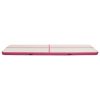 Colchão de ginástica insuflável c/ bomba 600x100x15 cm PVC rosa - Image 3