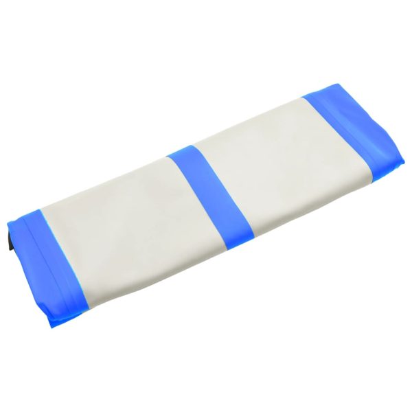 Colchão de ginástica insuflável c/ bomba 800x100x15 cm PVC azul - Image 11