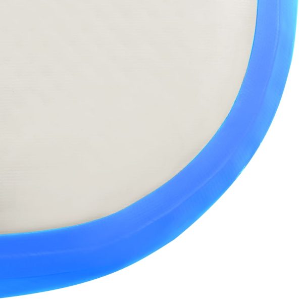Colchão de ginástica insuflável c/ bomba 800x100x15 cm PVC azul - Image 9