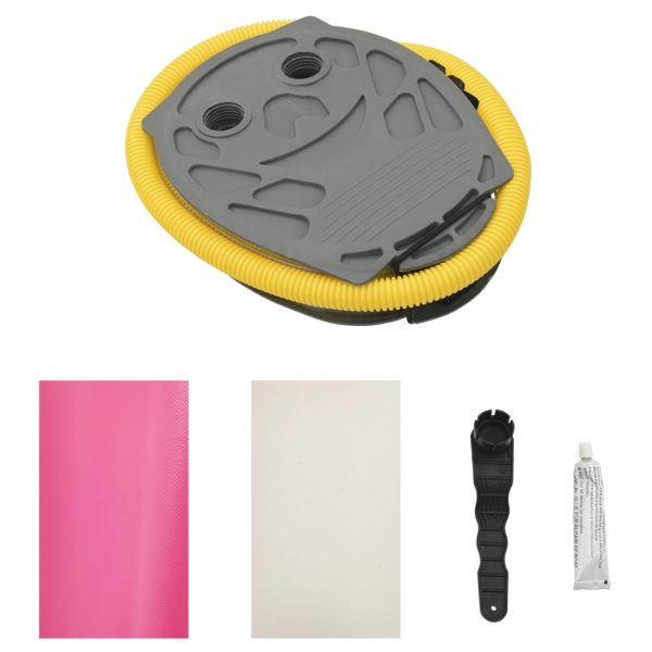 Rolo de ginástica/yoga insuflável com bomba 100x60 cm PVC rosa - Image 8