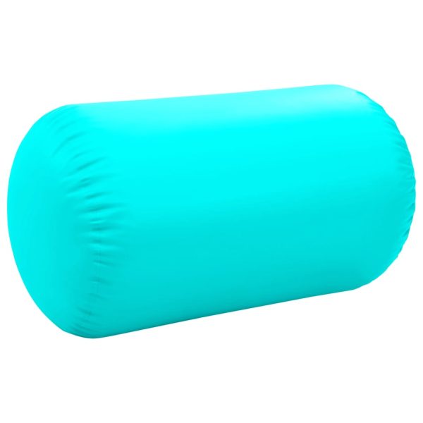Rolo de ginástica/yoga insuflável com bomba 100x60 cm PVC verde - Image 5
