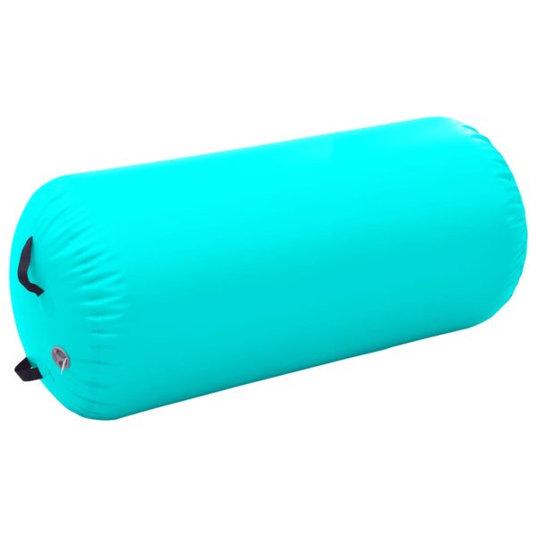Rolo de ginástica/yoga insuflável com bomba 120x75 cm PVC verde - Image 2