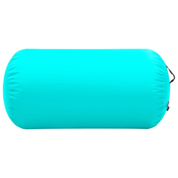 Rolo de ginástica/yoga insuflável com bomba 120x75 cm PVC verde - Image 3