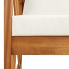 2 pcs conjunto lounge de jardim c/ almofadões acácia maciça - Image 7