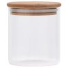 Frascos de vidro com tampas de bambu 6 pcs 600 ml - Image 3