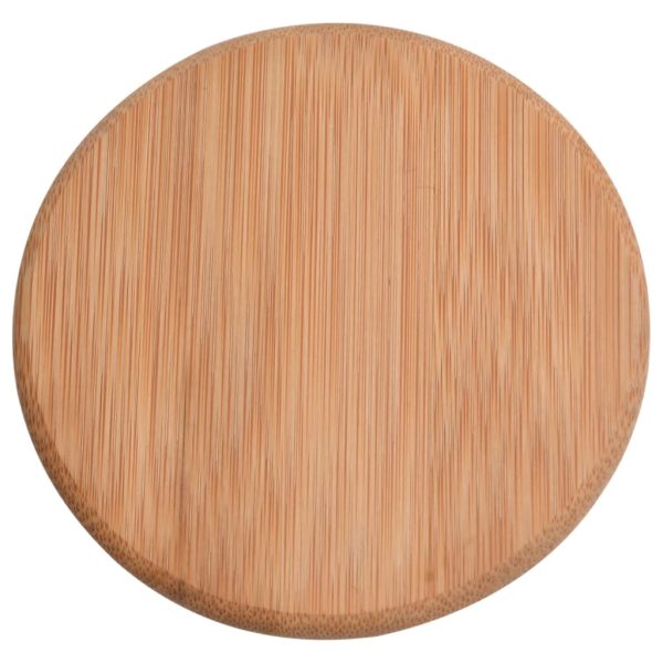 Frascos de vidro com tampas de bambu 6 pcs 600 ml - Image 5