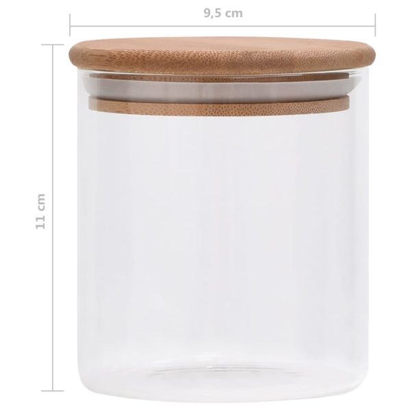 Frascos de vidro com tampas de bambu 6 pcs 600 ml - Image 7