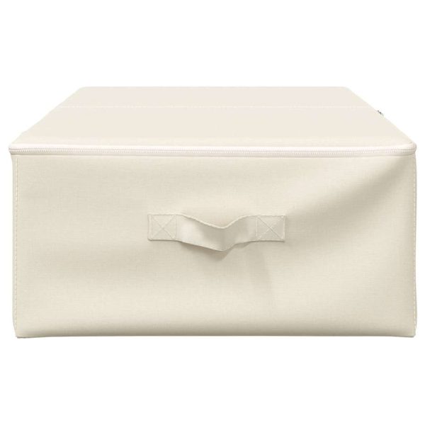 Caixa de arrumação tecido 70x40x18 cm cor creme - Image 4