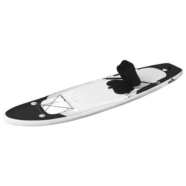 Conjunto prancha de paddle SUP insuflável 300x76x10 cm preto - Image 2