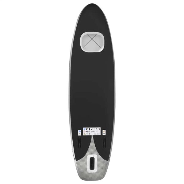 Conjunto prancha de paddle SUP insuflável 300x76x10 cm preto - Image 4