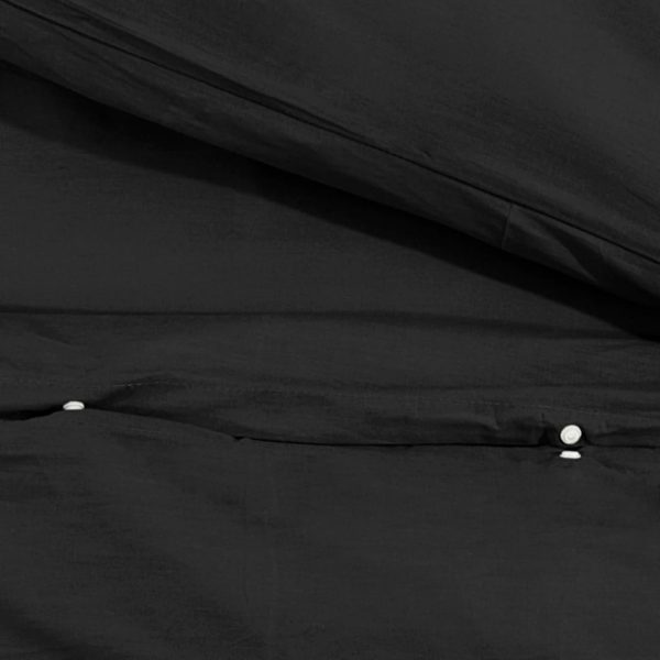 Conjunto de capa de edredão 135x200 cm algodão preto - Image 7