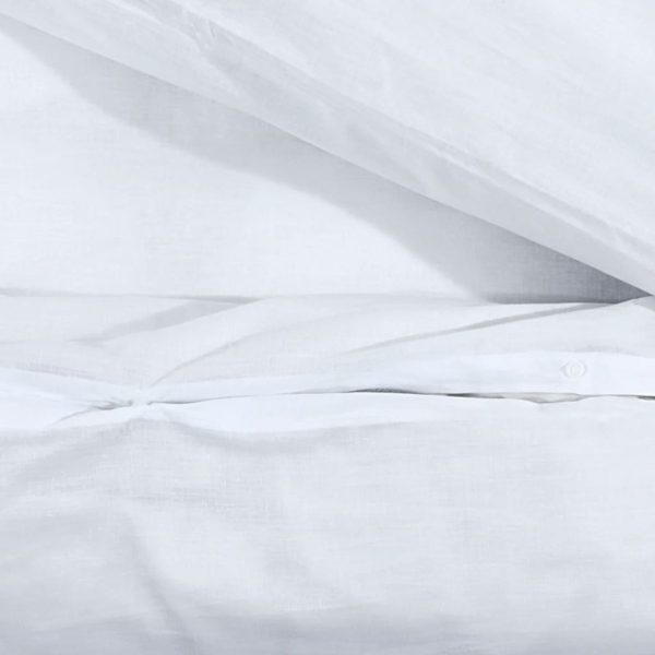 Conjunto de capa de edredão 140x200cm algodão branco - Image 7