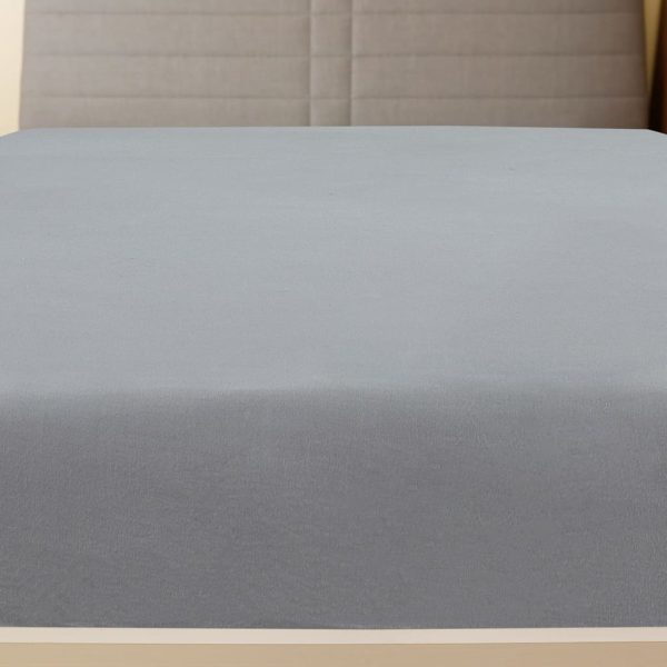 Lençóis ajustáveis 2 pcs 180x200 cm algodão jersey cinza - Image 2