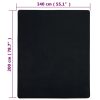 Lençol ajustável 140x200 cm algodão jersey preto - Image 4