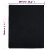 Lençóis ajustáveis 2 pcs 180x200 cm algodão jersey preto - Image 4