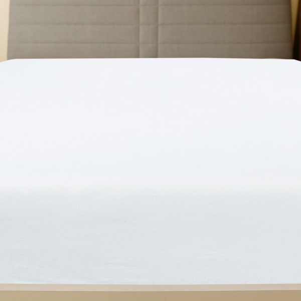 Lençol ajustável 90x200 cm algodão jersey branco - Image 3