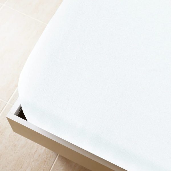 Lençol ajustável 100x200 cm algodão jersey branco - Image 2